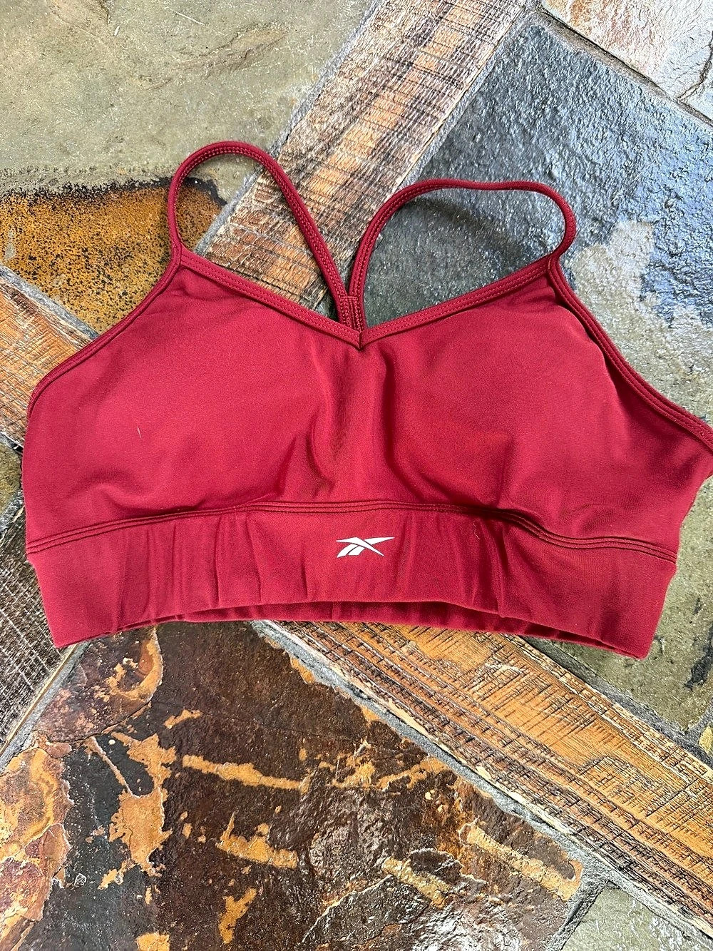 Reebok Speedwick Strappy Sports Bra Red Large